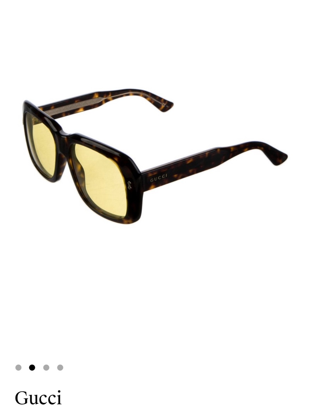 Gucci women’s Frame Sunglasses with Yellow Lenses